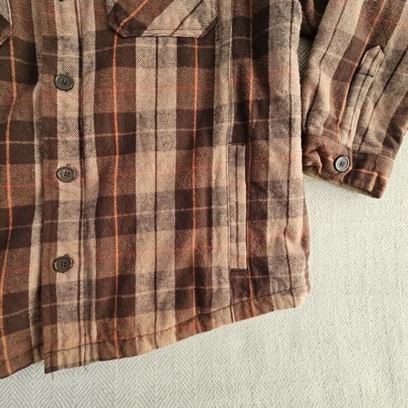 Fleece Lined Heavy Flannel Jacket Men's XXL Five Pockets Workcore Weatherwear - Picture 8 of 16